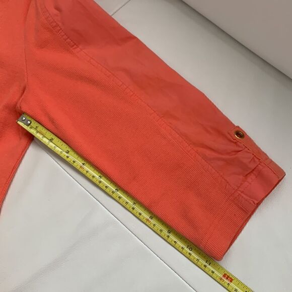 Zenergy by Chico’s Hooded Lightweight Zip 3/4 Sleeve Jacket Size 1 / 8 - Picture 4 of 14